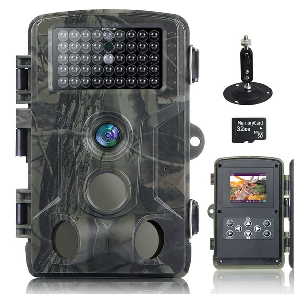 SuntekCam Mini Game Camera 36MP 4K Trail Camera with Night Vision 940nm IR LED Wildlife Waterproof Hunting Camera Wildgame Hunting Trail Monitors HC-802A