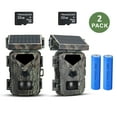 SuntekCam Solar Powered Game Camera【2 Pack】20MP 1080P Trail Camera with