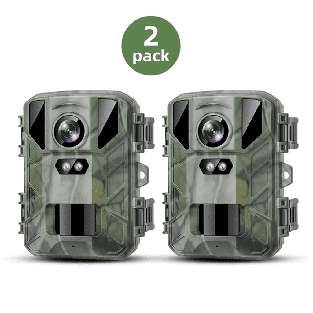 SuntekCam Trail Camera 2 Pack MINI Game Camera 50MP/4K Resolution with 32GB Micro SD Card Hunting Camera with No Glow Night Vision Motion Activated Waterproof for Outdoor Scouting Wildlife Monitor