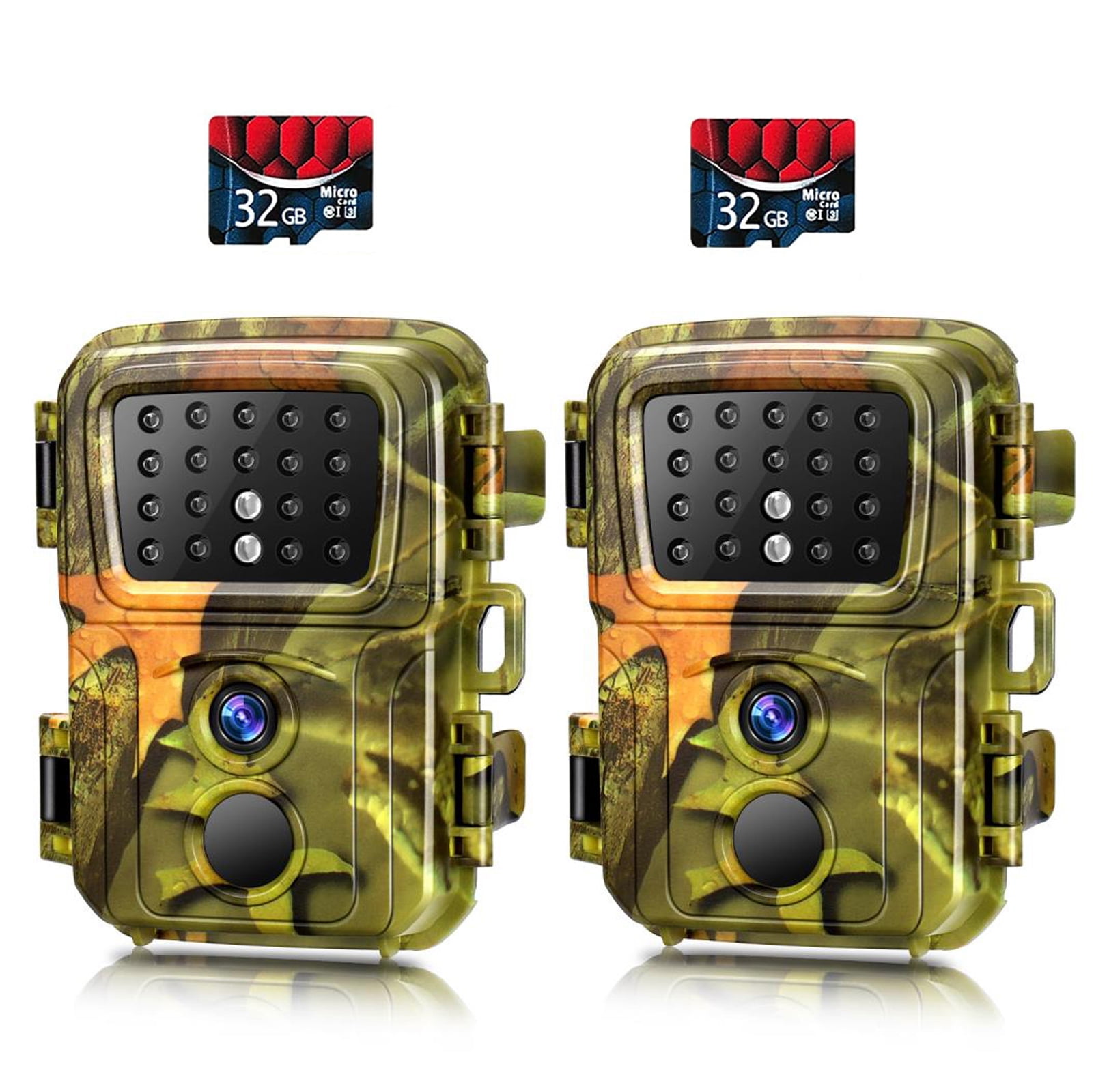 SuntekCam Trail Camera, 2 Pack Mini Game Camera with 32GB Micro SD Card