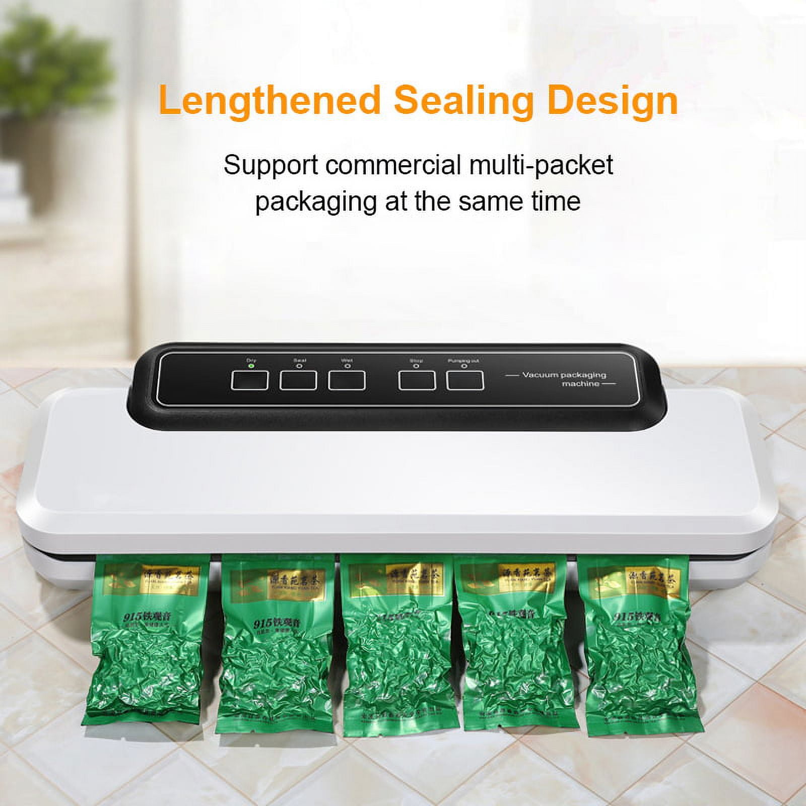 Sunthon Food Vacuum Sealer Machine,Food Saver Sealer Machine for Wet and Dry Food ,with Food Vacuum Roll Bags Hose Attachment for Jars,Sous Vide,Freeze Meats USA