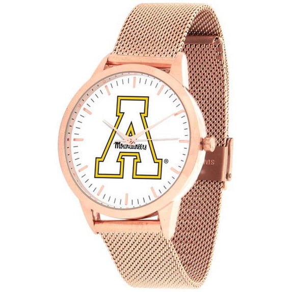 Suntime ST-CO3-ASM-STATEM-R Appalachian State Mountaineers Mesh Statement Watch - Rose Band