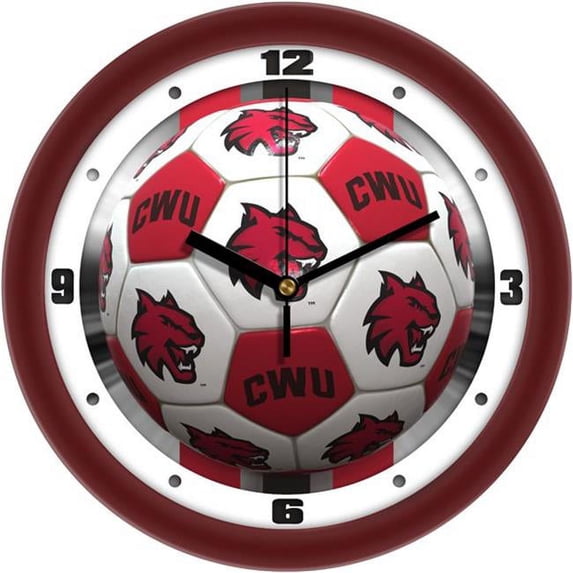Suntime ST-CO3-CWW-SCWCLOCK Central Washington Wildcats Soccer Wall Clock