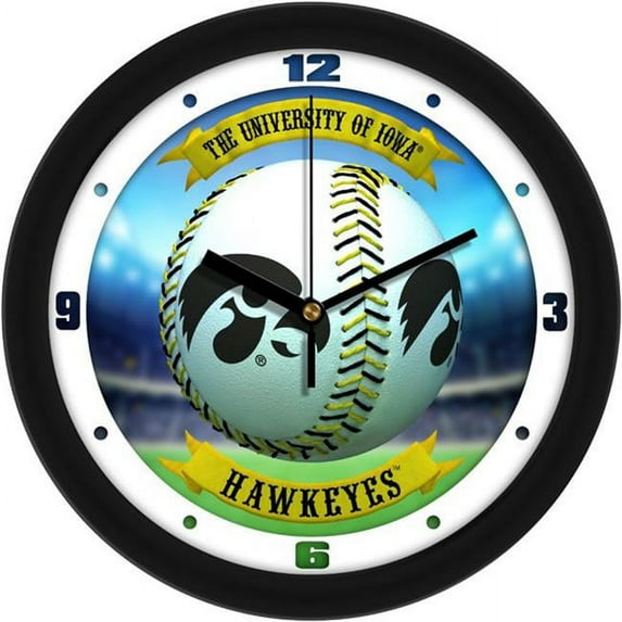 Suntime ST-CO3-IAH-HRWCLOCK Iowa Hawkeyes - Home Run Wall Clock
