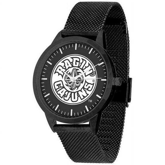 Suntime ST-CO3-LRC-STATEM-BB Louisiana Ragin Cajuns Mesh Statement Watch - Black Band & Dial