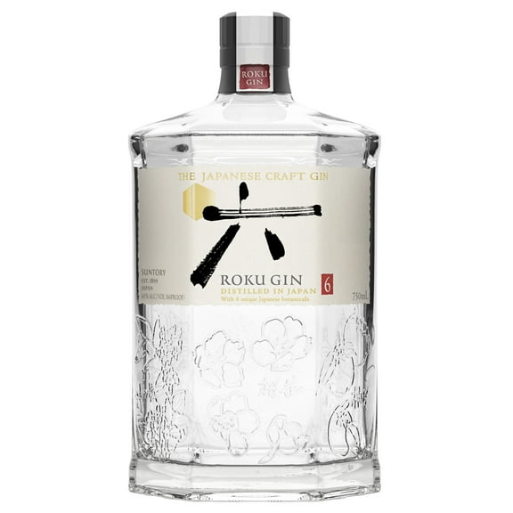 Suntory Roku Dry Gin, 750 ml Bottle, 43% ABV