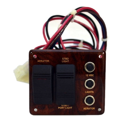 Suntracker Pontoon Boat Woodgrain Switch Panel