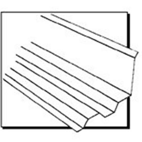 Suntuf 108656 Side Ridge Flashing, Plastic, Clear, Semi-Gloss