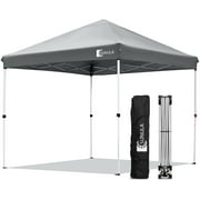 10x10 Pop up Canopy Tent Instant Gazebo for Outside Camping Portable Outdoor Shading Shelter Easy Setup Sunula Beach Tent with Carrying Bag for Party, Events, Backyard, Patio, Wedding, Market, Gray