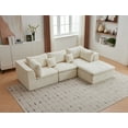 thumbnail image 1 of Sunvasagoo Modular Cloud Sofa Set with Ottoman, Chenille Fabric, 140" U-Shape/110" L-Shape, 1 of 9