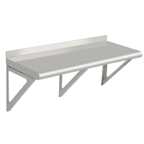 Sunvasagoo NSF Stainless Steel Wall Shelf, Backsplash & Brackets, Heavy Duty 18-Gauge
