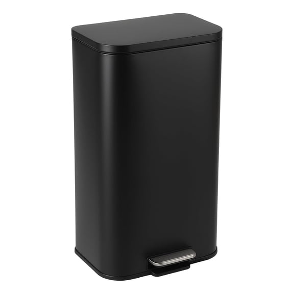 Sunvasagoo Stainless Steel Step Trash Can w/ Soft-Close Lid, 12L/3.2Gal to 50L/13.2Gal Kitchen & Office Garbage Bin