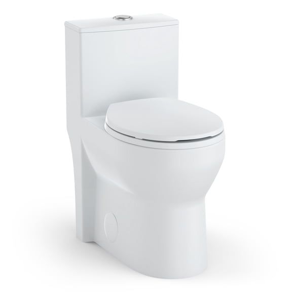 Sunvasagoo WaterSense Toilet White, 1-Piece ADA 17.5" Height, 0.8/1.28 GPF Dual Flush