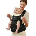 thumbnail image 1 of Sunveno 6-in-1 Ergonomic Baby Carrier with Back Pain Relief for Newborn, Black, One Size, 1 of 11