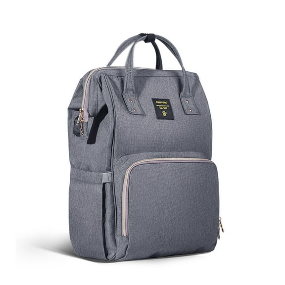 Sunveno Classic Diaper Bag Backpack Large Capacity Travel Backpack with USB Charge Port , Gray
