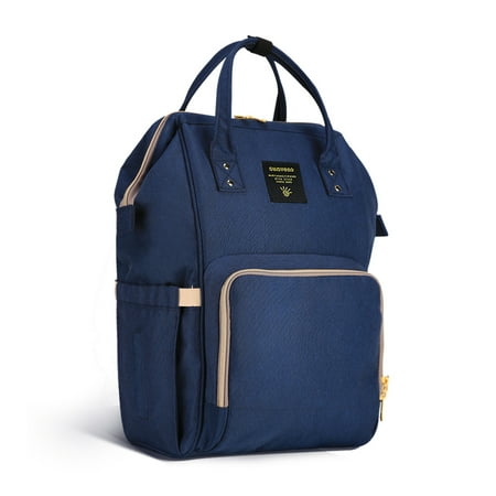 Sunveno Classic Diaper Bag Backpack Large Capacity Travel Backpack with USB Charge Port , Navy