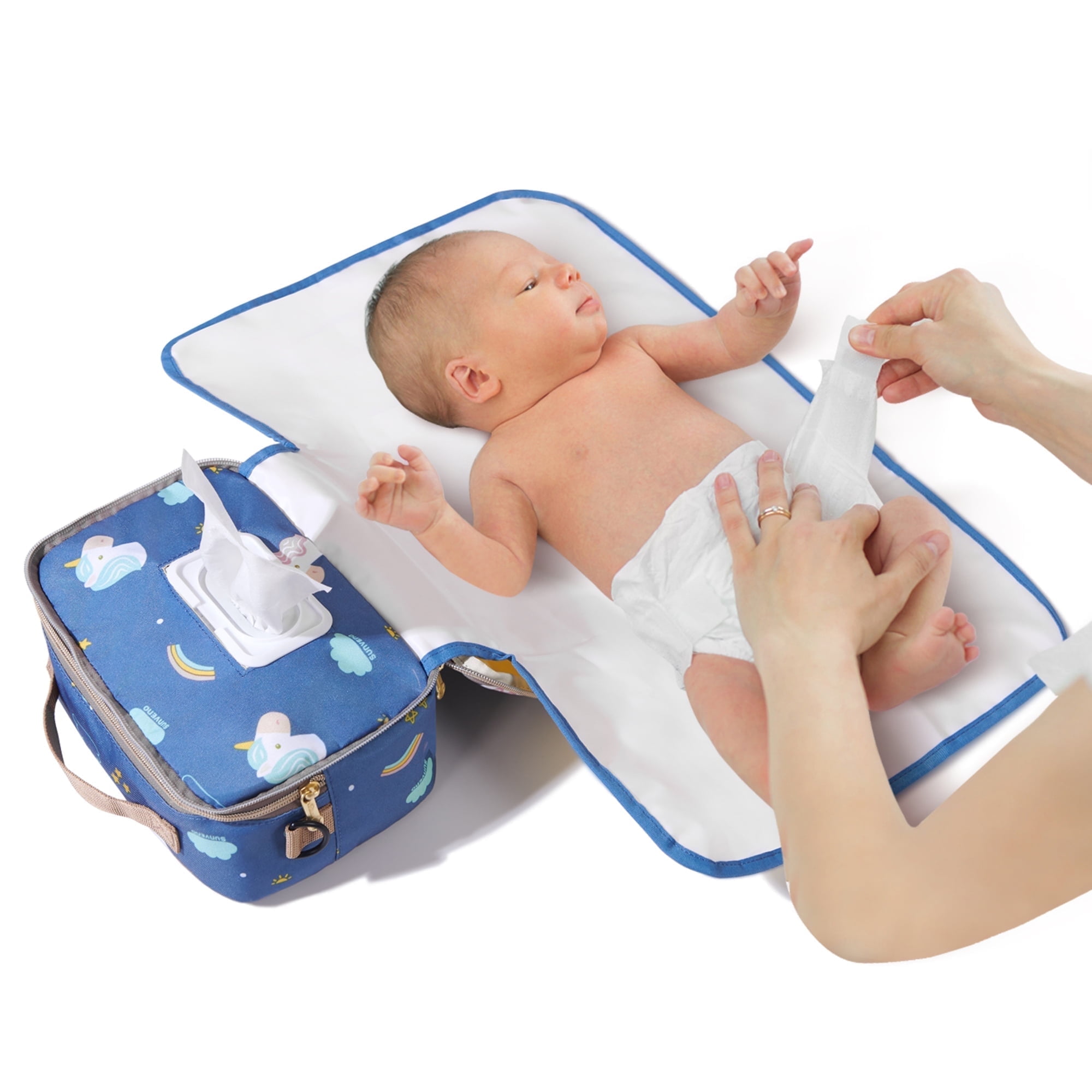 Sunveno Diaper Bag with Water-Resistant, Portable Changing Pad, 1 Count
