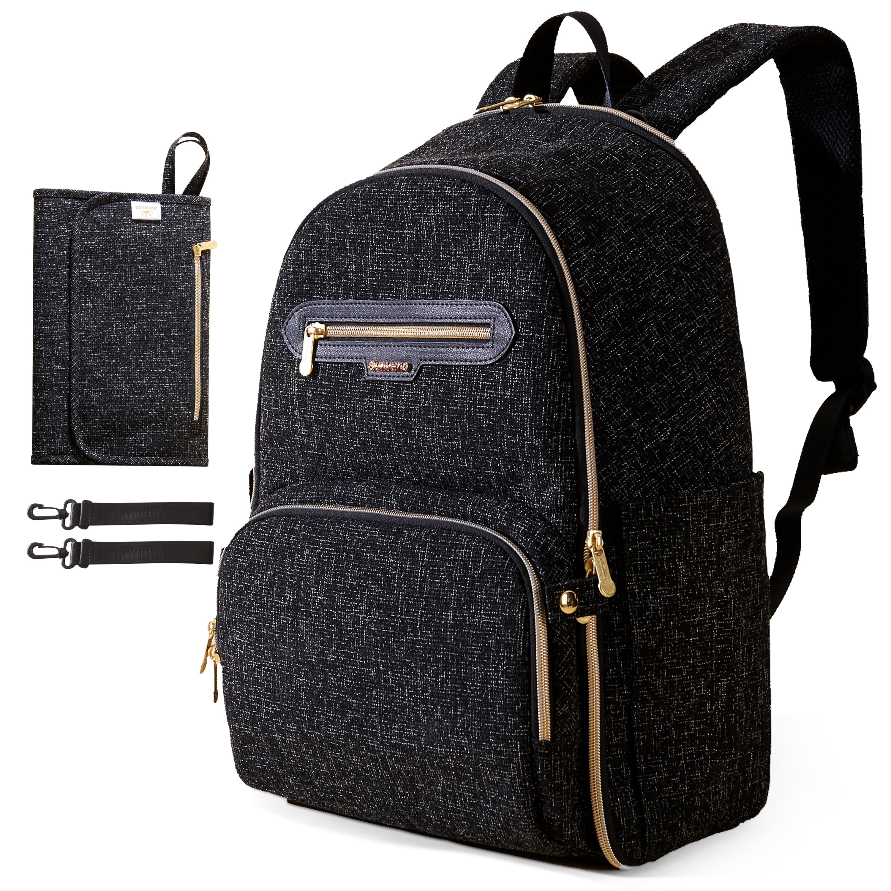 Sunveno Foldable Diaper Backpack, Wide Opening, Large Back Pack, Disposable Diaper Bags