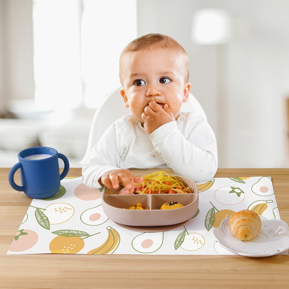 Sunveno Kid's Disposable Waterproof Stick-on Dining Table Place Mats, 40pcs