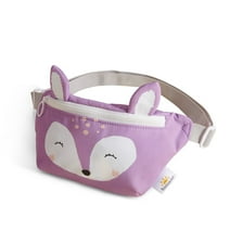 Sunveno Kids Fanny Pack Small Cartoon Crossbody Bag Purse Waist Backpack, Purple Deer