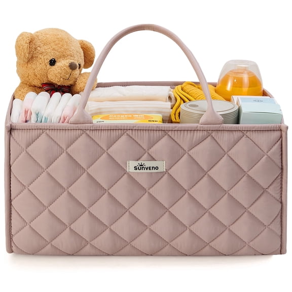 Sunveno Quilted Polyester Diaper Caddy Organizer for Changing Table