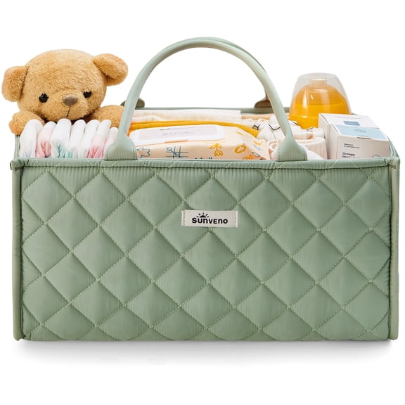 Sunveno Quilted Diaper Caddy Organizer for Changing Station