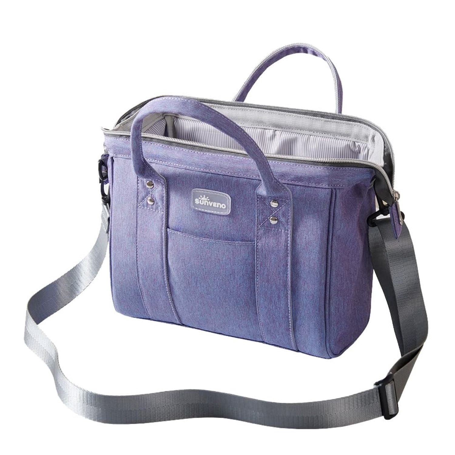 Sunveno Small Crossbody Diaper Bag with Bottle Pockets – Lightweight Everyday Essential