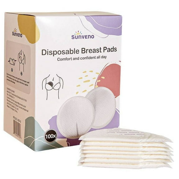 Sunveno Thin Disposable Nursing Pads, 100 Count