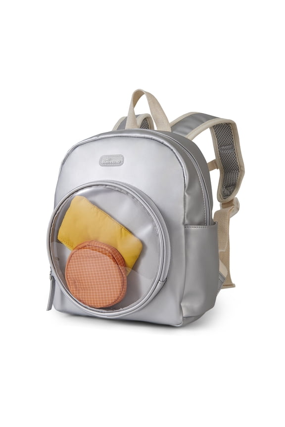 Toddler Backpack Polyester Backpack, Silver (3 Pieces)