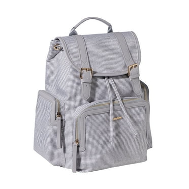 Sunveno Tweed Backpack Large Capacity Diaper Bag Nappy Organizer Backpack, Gray
