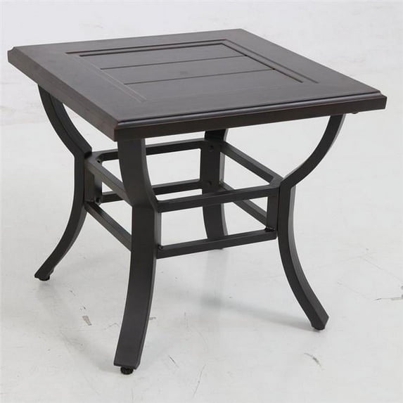 Sunvilla L122424-01-FPCN Center Ring Slats Outdoor Side Table, 24 x 24 x 22 in.