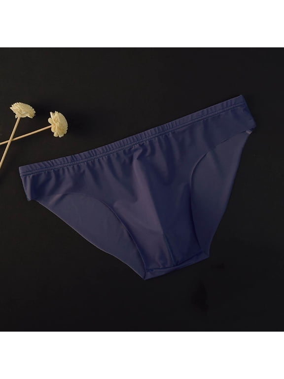 2XL Mens Sheer Bikini Briefs - Stretchy Nylon Spandex, Breathable No-Show Everyday Wear, Gray