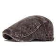 thumbnail image 1 of Sunvit-Panties Brown Corduroy Vintage Ivy Cap - Women and Men 98% Cotton 2% Spandex Adjustable Flat Cap for Fall Winter,Size Free Size, 1 of 3