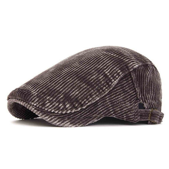 Sunvit-Panties Brown Corduroy Vintage Ivy Cap - Women and Men 98% Cotton 2% Spandex Adjustable Flat Cap for Fall Winter,Size Free Size