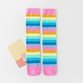 thumbnail image 1 of Sunvit-Panties Girls' Pink Rainbow Striped Knee High Socks - Soft Cotton, Durable Reinforced Heel/Toe, Skin-Friendly Breathable, Free Size Elastic, for Everyday & Costume Wear,Size Free Size, 1 of 8