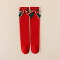 thumbnail image 1 of Sunvit-Panties Girls Red Christmas Knee High Socks 3-12 Years, Soft Cotton Warm Ribbed Socks with Merry Christmas Bow, Festive Kids's Holiday Knee Highs for Girls,Size Free Size, 1 of 3