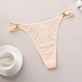 thumbnail image 1 of Sunvit-Panties Juniors Beige Thong Underwear - Size S, Nylon Spandex Blend, Soft Stretch Style, No Panty Line for Everyday Wear & Form-Fitting Clothes, 1 of 9