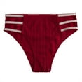 thumbnail image 1 of Sunvit-Panties Juniors Cheeky Underwear, Wine, Size M - Stretchy Nylon Spandex, Metallic Side Straps, Elastic Waistband, Skin-Friendly Comfort Panties, 1 of 2