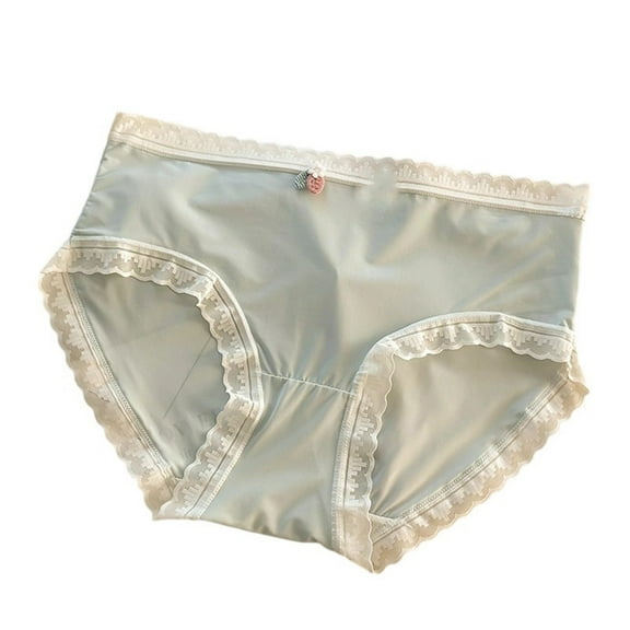 Sunvit-Panties Juniors Cotton Bikini Briefs - Light Blue, Size M - Comfortable, Breathable with Lace Trim, Skin-Friendly for Daily Wear