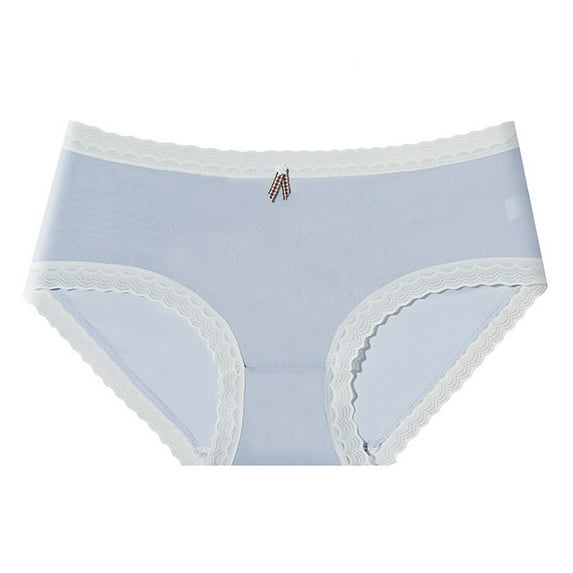 Sunvit-Panties Juniors Cotton Hipster Underwear - Breathable with Lace Trim, Blue Color, Size M - All-Day Comfort for Everyday Home/Office/Casual Wear