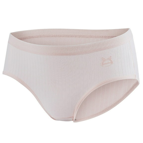 Sunvit-Panties Juniors Cotton Mid-Rise Briefs: Comfortable Ribbed Everyday Wear, Breathable Soft Pink Underwear, Size M