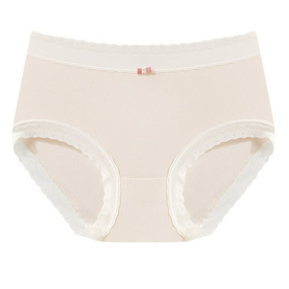 Sunvit-Panties Juniors Cotton Underwear - Mid-Rise with Lace Trim, Soft Breathable Everyday Comfort, Red Color, Size M
