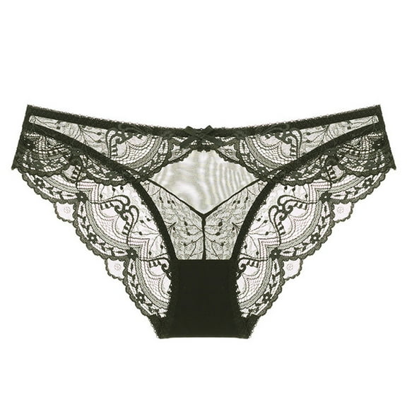 Sunvit-Panties Juniors Green Low-Rise Bikini Lace Panty - Size S, Soft Stretch Fabric, Sheer Lace & Intricate Pattern, All-Day Comfort