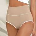 thumbnail image 1 of Sunvit-Panties Juniors High Waisted Panties, Stretchy Nylon Spandex with Tummy Control - No Roll No Dig, Beige Color, Size S, All-Day Comfort for Everyday Wear, 1 of 6