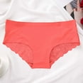 thumbnail image 1 of Sunvit-Panties Juniors Seamless Mid-Rise Hipster Underwear - Watermelon Red, Size M - No Panty Line, Lace Trim, Elastic-Free Waist for All-Day Comfort, 1 of 9