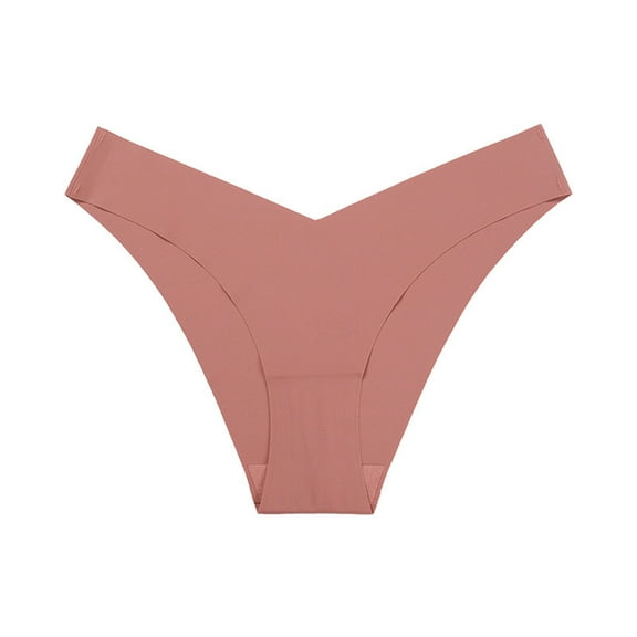 Sunvit-Panties Juniors’ Seamless Thong 100% Polyester - Cheeky Fit, V-Front Waistband, VPL-Free, Coffee Color Size S - All-Day Comfort for Tight Outfits