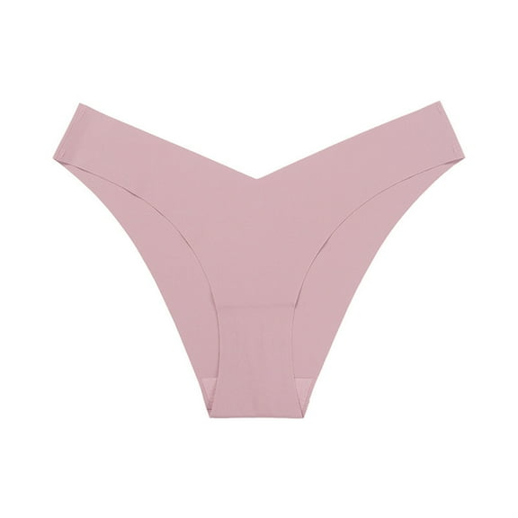 Sunvit-Panties Juniors Seamless Thong Underwear - No Panty Lines, 100% Polyester Soft Lightweight, V-Front Style, Pink, Size M