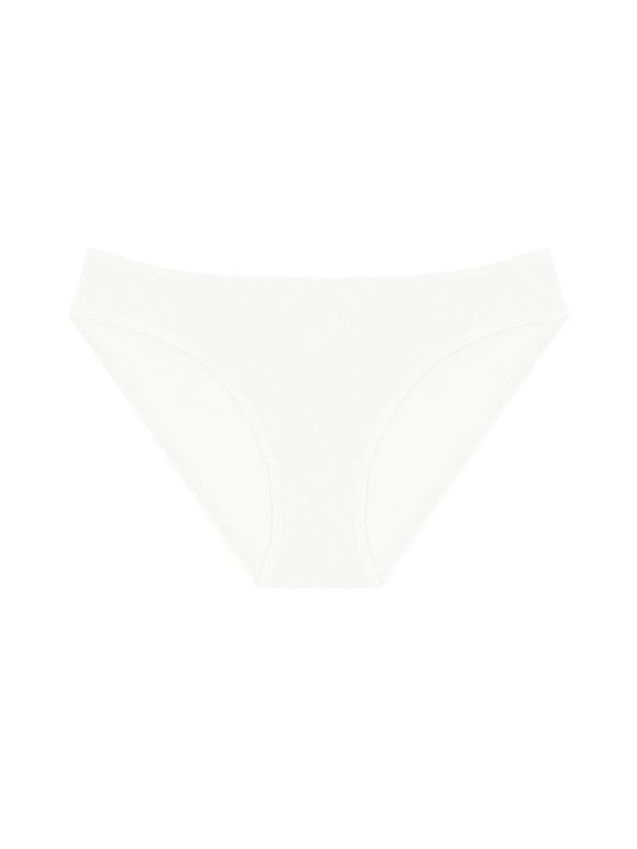 Juniors Soft Stretch Bikini Underwear - White, Size M - 95% Polyester 5% Spandex, Seamless for Everyday Comfort