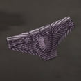 thumbnail image 1 of Sunvit-Panties Mens 100% Polyester Striped Briefs - Lightweight Breathable, Body-Hugging with Contoured Pouch, Size XL Gray for Daily & Special Occasions, 1 of 7
