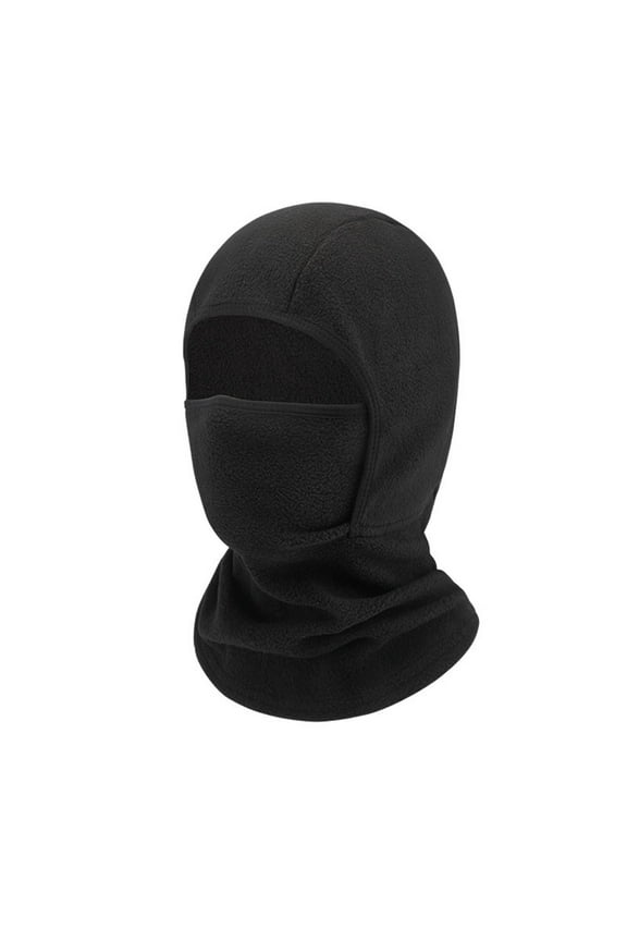 Mens Black Fleece Balaclava - Winter Warm Windproof Adult Face Mask for Skiing, Outdoor Work & Cold Weather Commuting,Size 5-12T